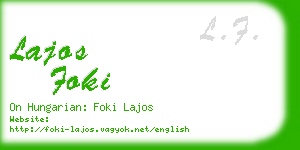 lajos foki business card